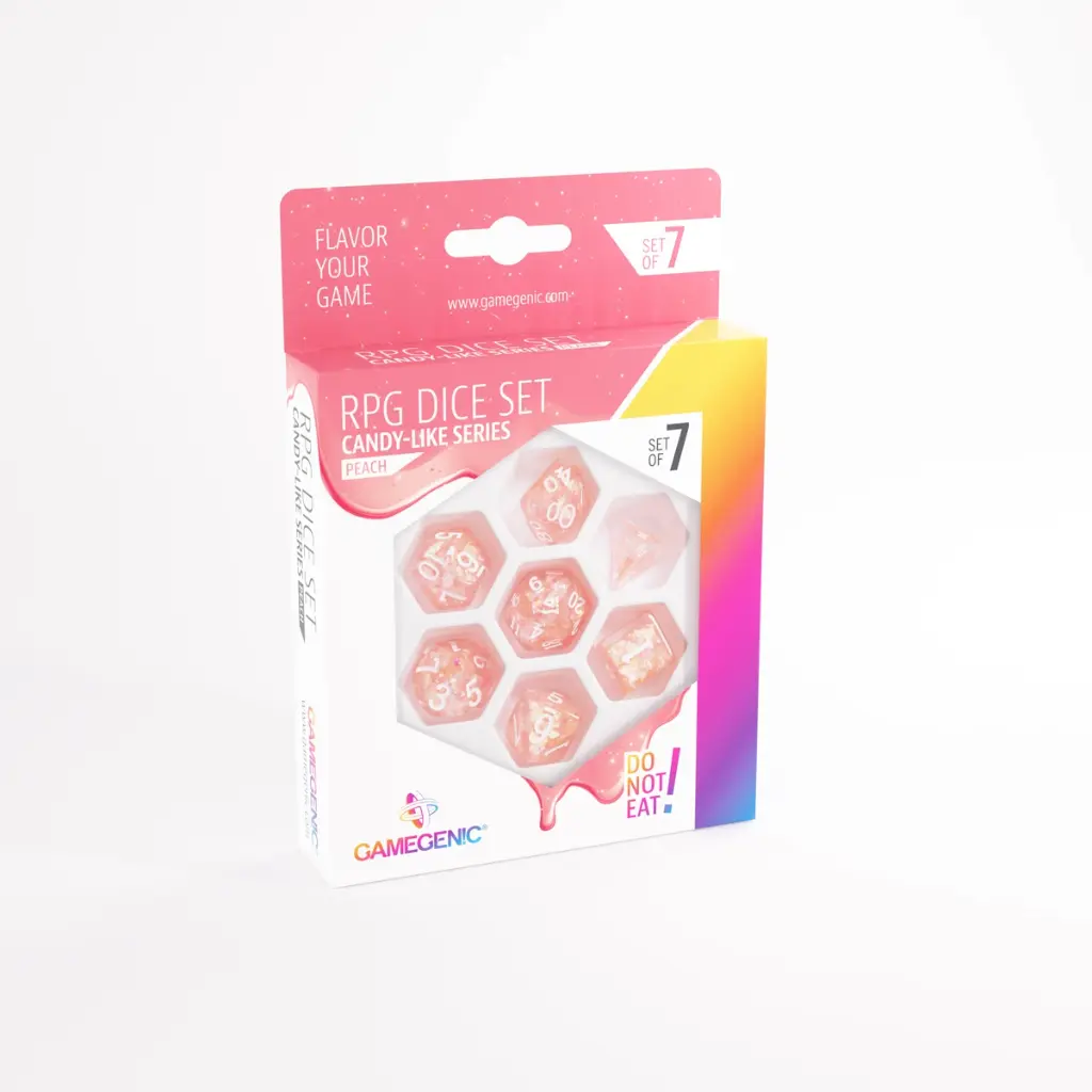 RPG Dice Set: Candy-Like Series - Peach (7pcs)