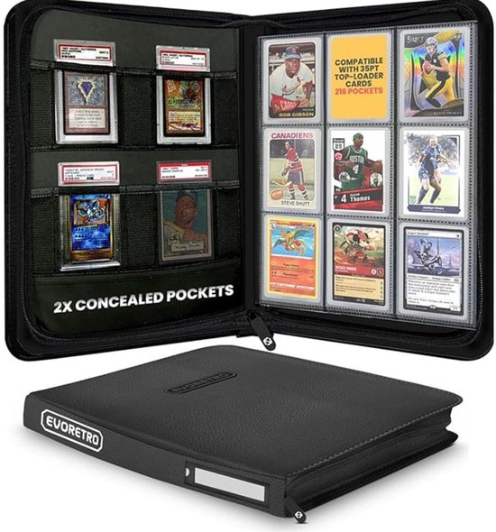 Evoretro Shield+ - Topload Cards Binder - Black (216 Cards)