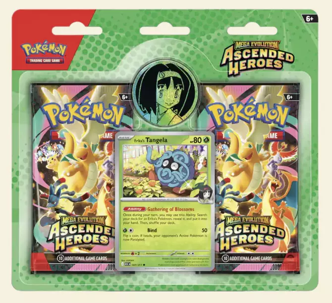 Pokémon Mega Evolution Ascended Heroes 2-Pack Blister - Erika's Tangela