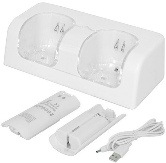 Budget 2x Charger Dock for Wii/WiiU-Wit