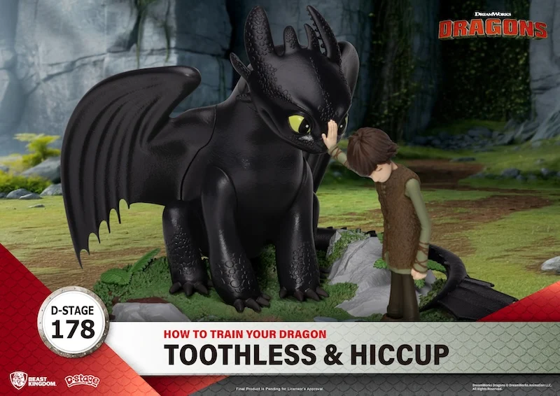 HOW TO TRAIN YOUR DRAGON - Toothless & Hiccup - Diorama D-Stage 15 cm