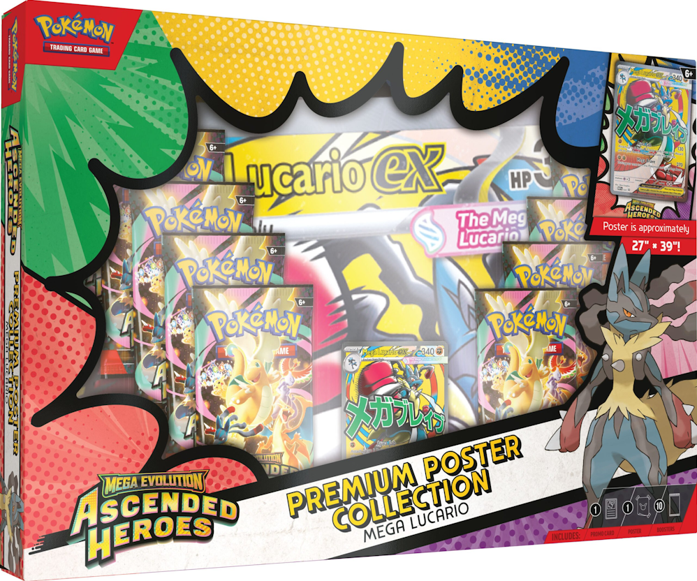 Pokémon Mega Evolution Ascended Heroes Premium Poster Collection - Mega Lucario 