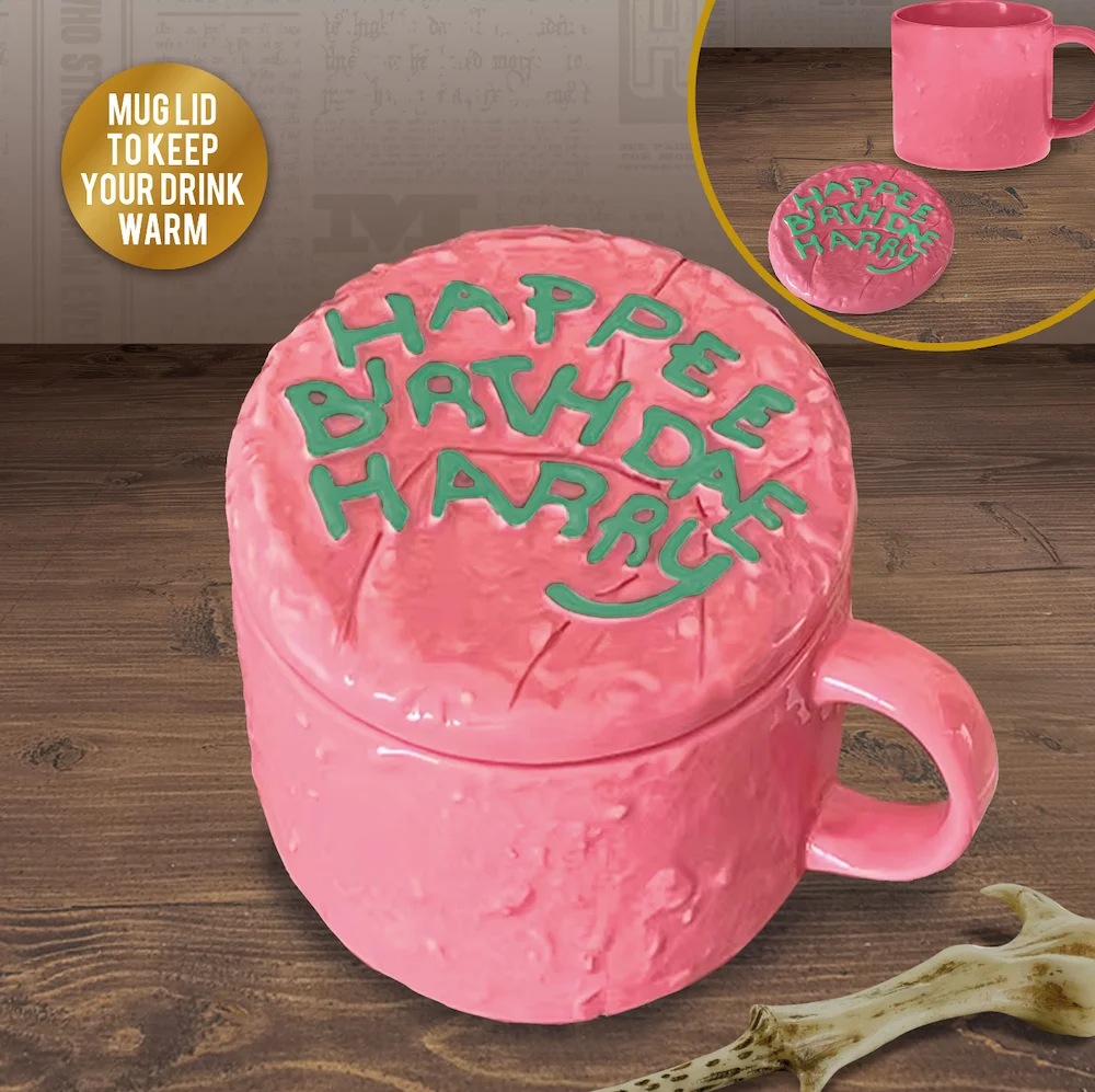 Harry Potter - Happee Birthdae Cake Shaped Mug with Lid