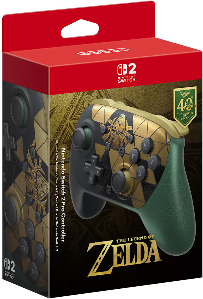 Nintendo Switch 2 Pro Controller - The Legend of Zelda 40th Anniversary Edition 