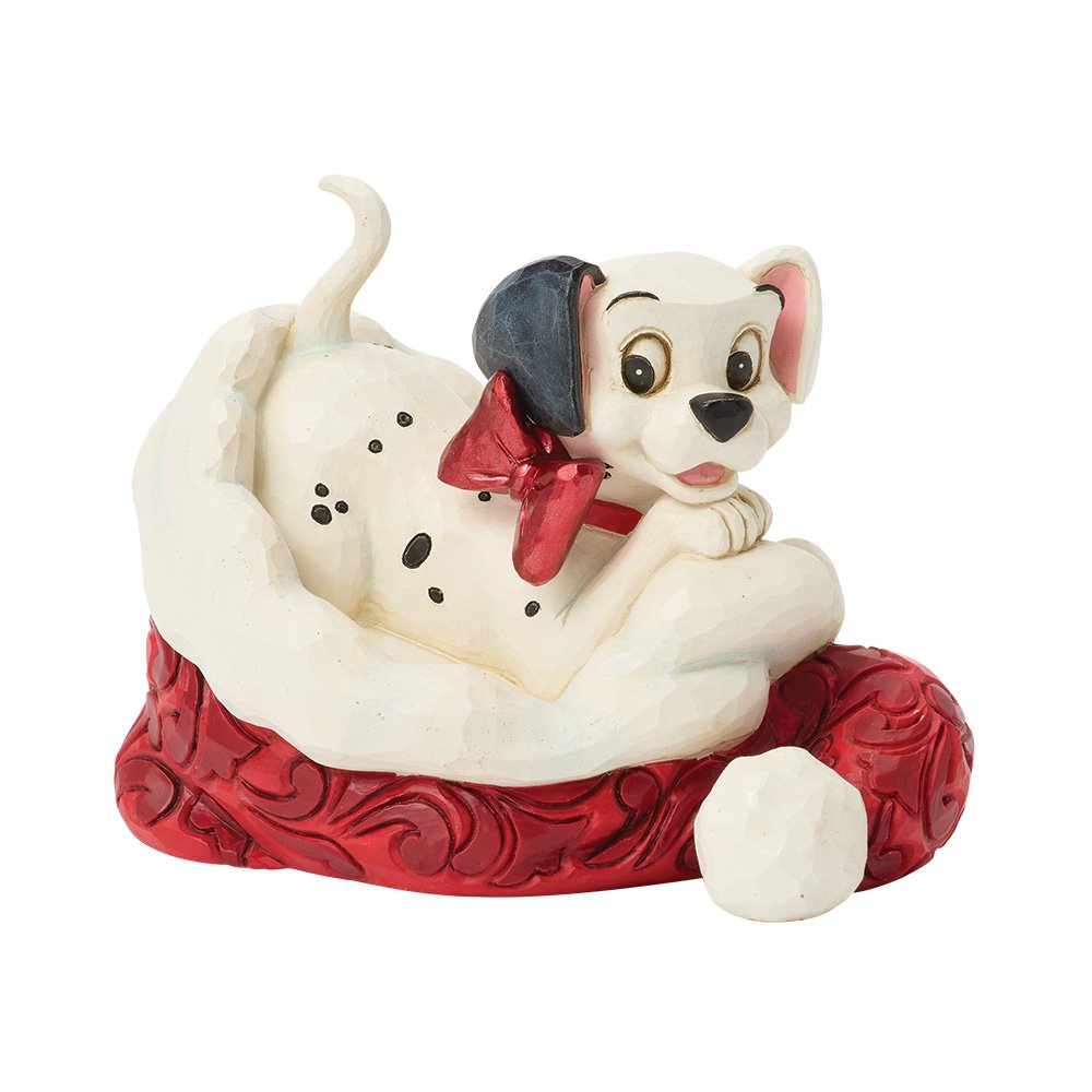 101 Dalmation Santa Hat Figurine by Disney Traditions