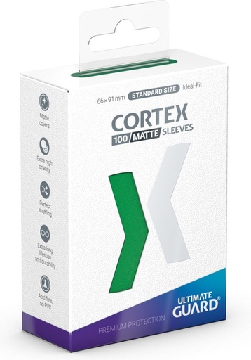 Ultimate Guard: Cortex Sleeves Matte Standard Size (100) - Green