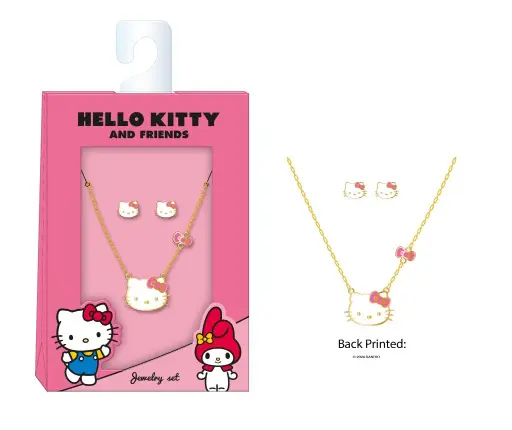 Hello Kitty Necklace & Earrings