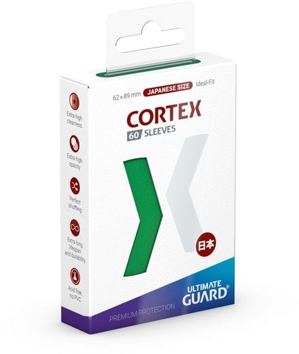 Ultimate Guard: Cortex Sleeves Japanese Size (60) - Green