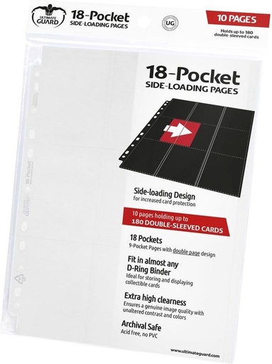 Ultimate Guard: 18-Pocket Pages Side-Loading (10) - White