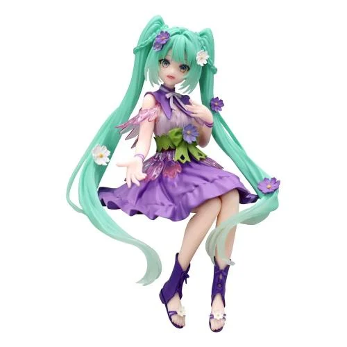HATSUNE MIKU - Flower Fairy Cosmos Purple - Statue Noodle Stopper 14cm