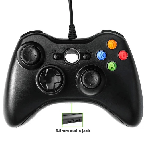 XBOX 360 Wired Controller Black (Imitatie)