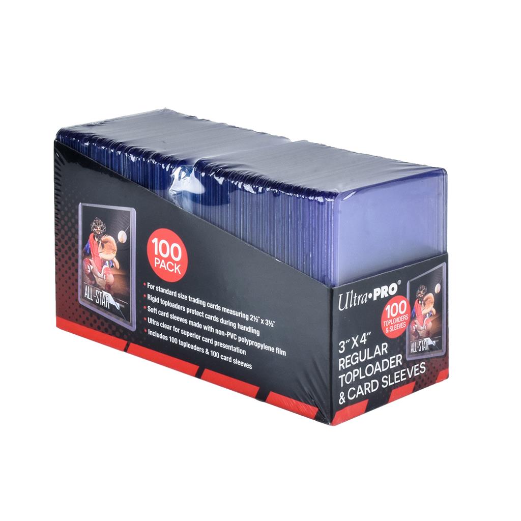 3' X 4' Regular Toploader & Penny Sleeves (100 Toploaders & Sleeves)