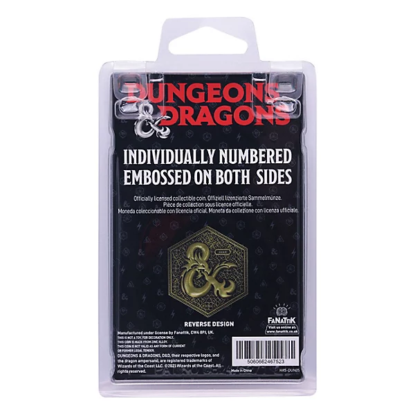 Dungeons & Dragons Limited Edition Coin Limited To 9,995 Worldwide