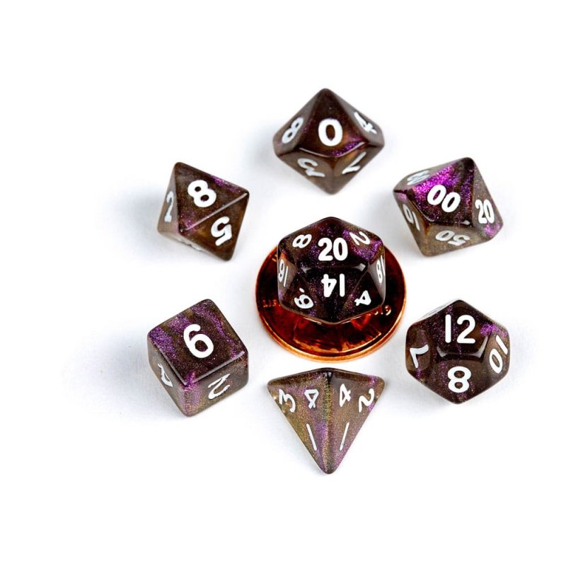 Mini Polyhedral Dice Set: Stardust Supervolcano