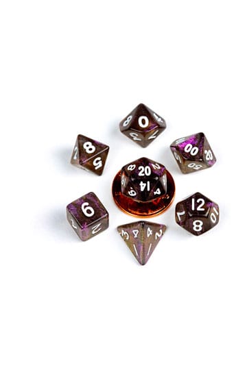 Mini Polyhedral Dice Set: Stardust Supervolcano