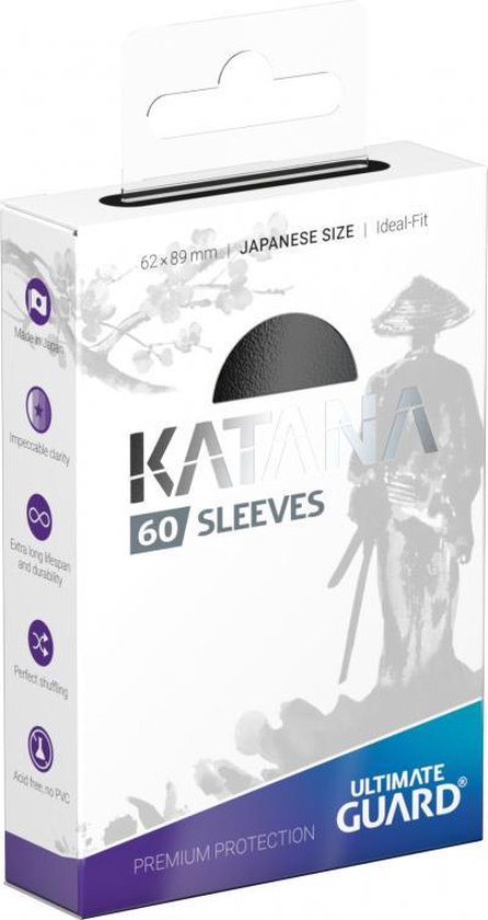 Ultimate Guard Katana Sleeves  Japanese Size (60) - Black