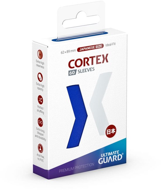 Ultimate Guard Cortex Sleeves  Japanese Size (60) - Blue