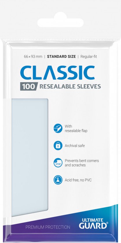 Ultimate Guard Classic Sleeves  Standard Size (100) - Resealable