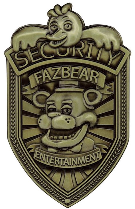 FNAF - Security Badge - Replica  Limited Edition "Antique Brass Ed"