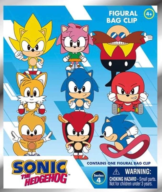 Sonic - Series 4 - 3D Foam Bag Clip (1pc)