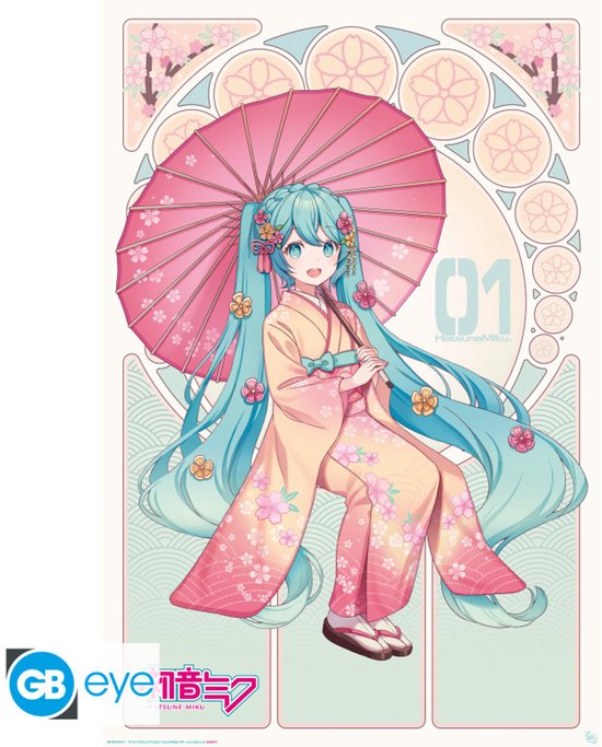 Poster Hatsune Miku - Sakura Kimono 61x91,5cm