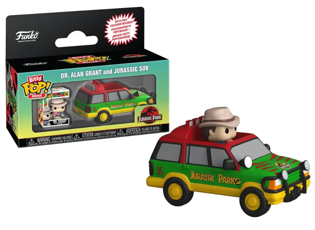 Pop! Bitty Rides: Jurassic Park - Dr. Alan Grant & Jurassic SUV