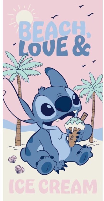 Lilo & Stitch Beach, Love & Ice Cream - Beach Towel 70x140cm