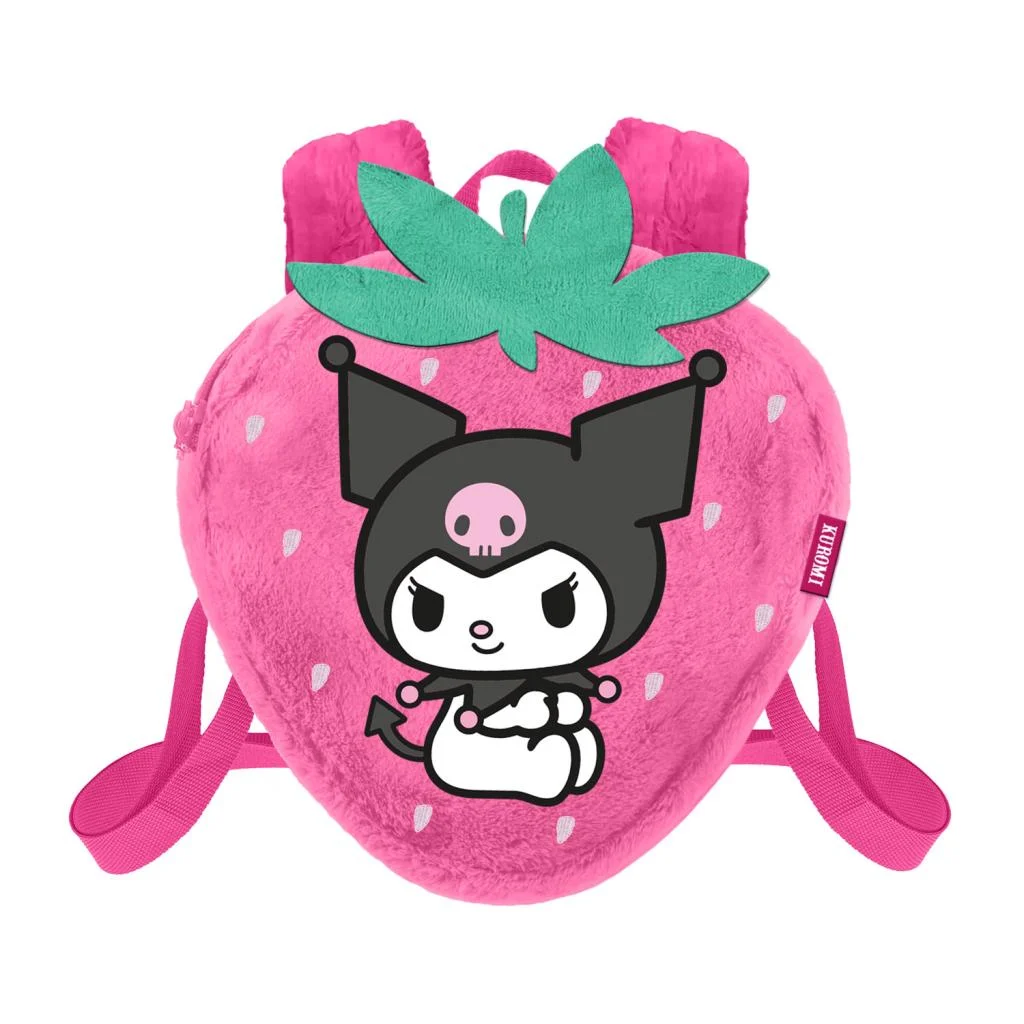 Kuromi - Strawberry Mini Fur Backpack '25x22x12cm'