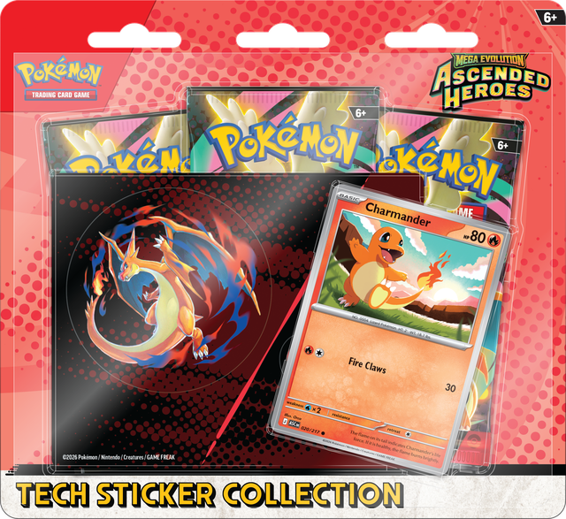 Pokémon Mega Evolution Ascended Heroes Tech Sticker Collection - Charmander
