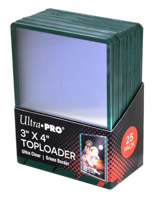 Toploaders 3x4 Green Border (25st)