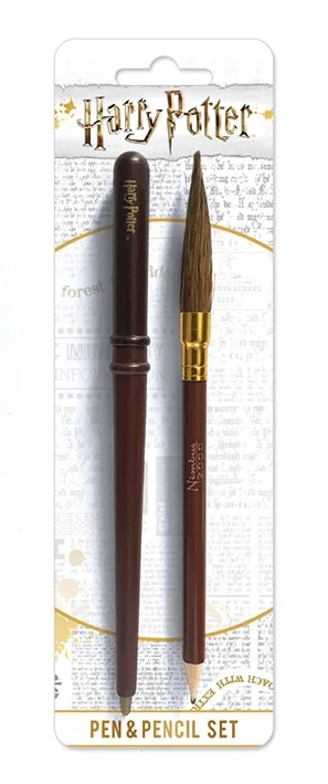 Harry Potter - Pen & Pencil Set Wand & Broon