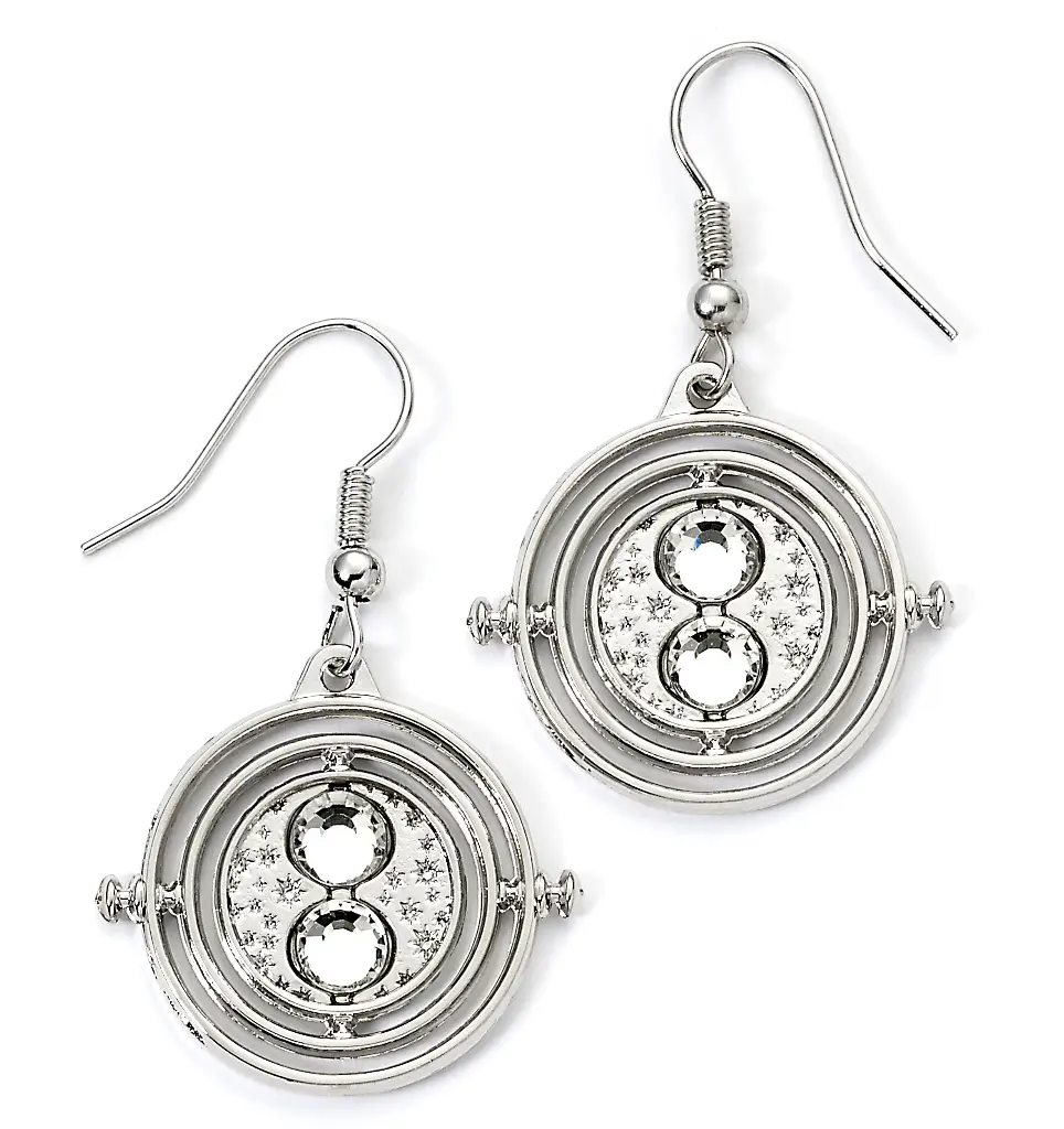 Harry Potter - Time Turner Silver Drop Earrings