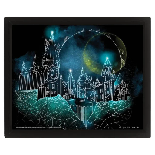 Harry Potter - Geometric Hogwarts Wall Art