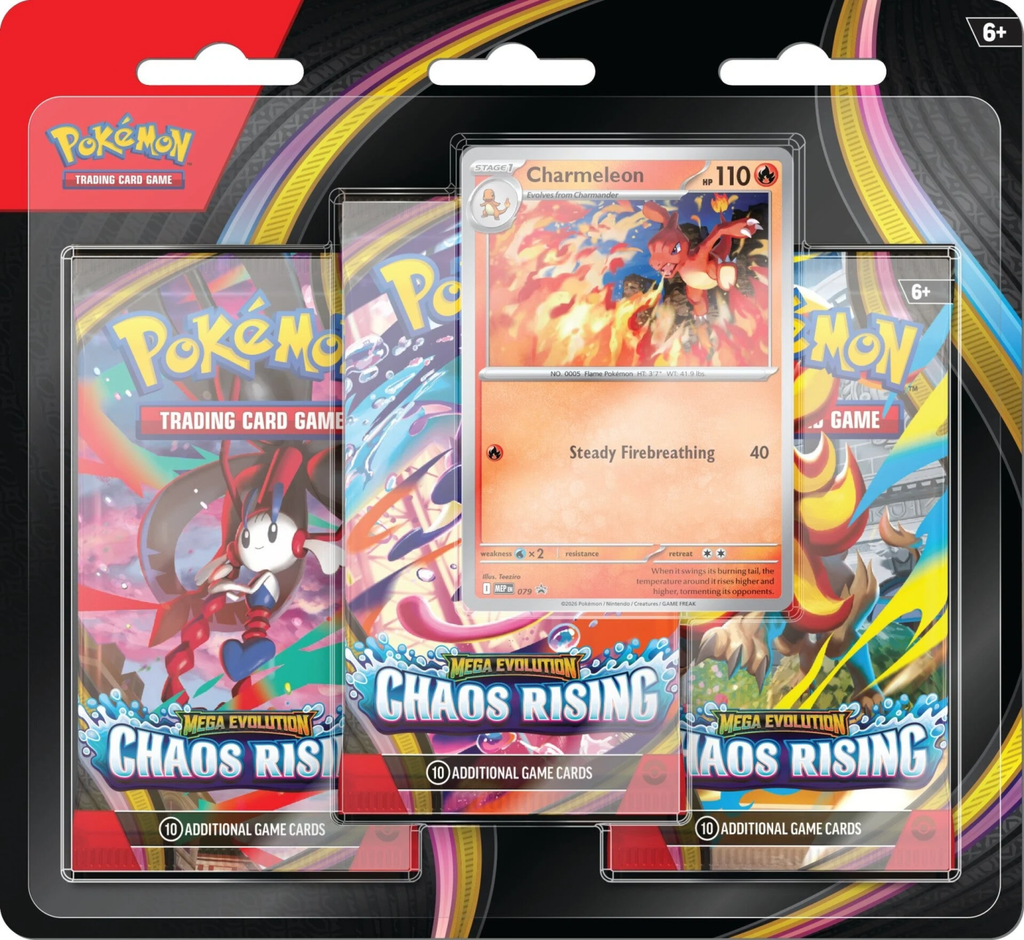 Pokémon Mega Evolution Chaos Rising 3-Booster Pack Blister - Charmeleon