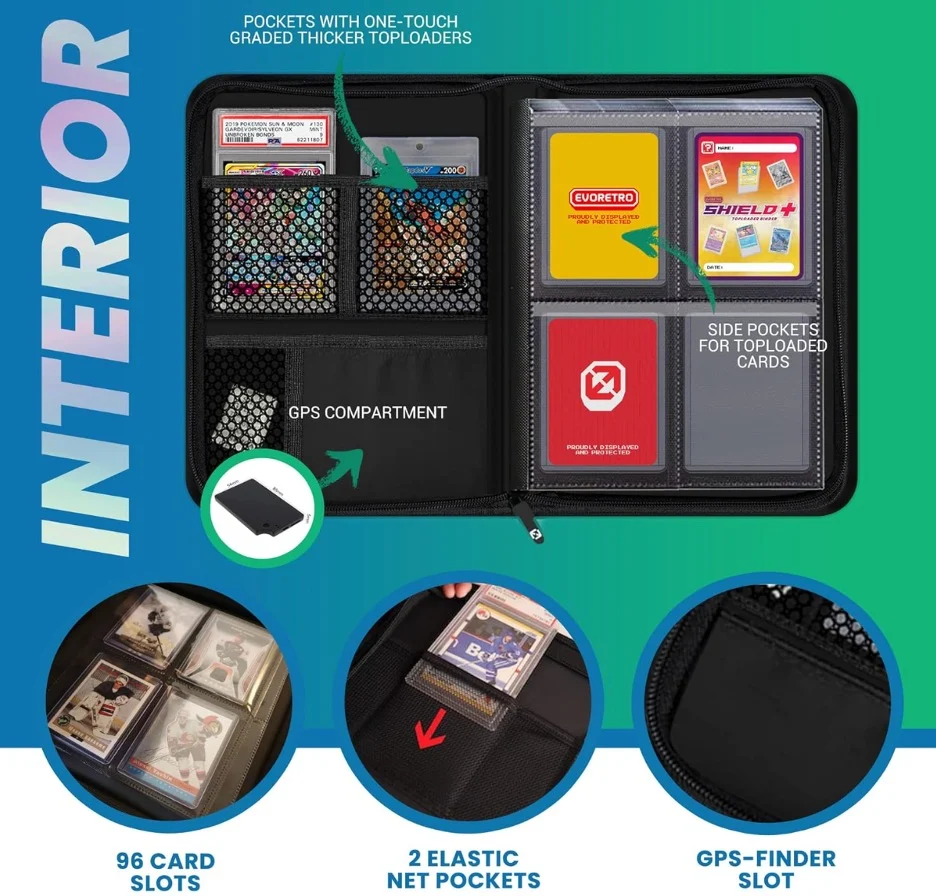 EVORETRO - Shield + Compact 96 Topload Cards Binder Black