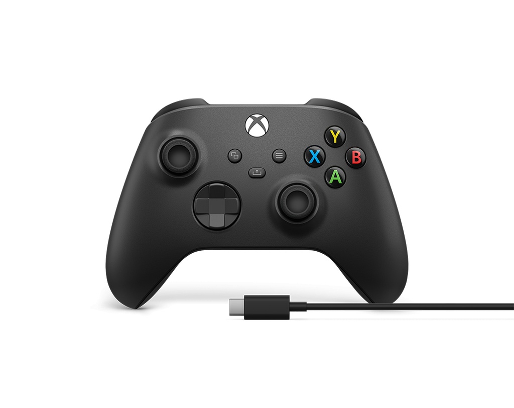 Xbox Wireless Controller Carbon Black + USB Cable