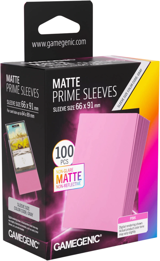 Gamegenic Matte Prime Pink Sleeves 66x91mm