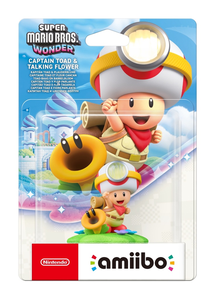 Amiibo: Super Mario Bros. Wonder - Captain Toad & Talking Flower 