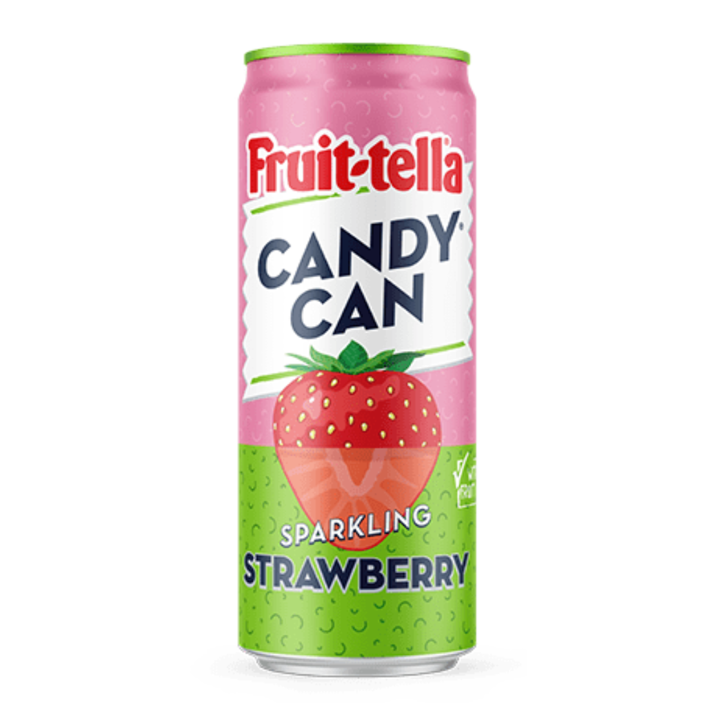 Candy Can Fruit-tella Strawberry 33cl.