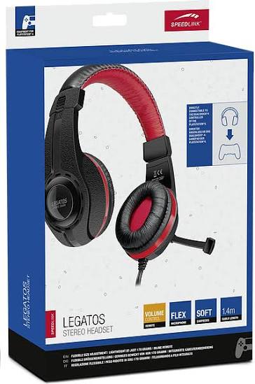 Speedlink Legatos Stereo Headset Zwart / Rood