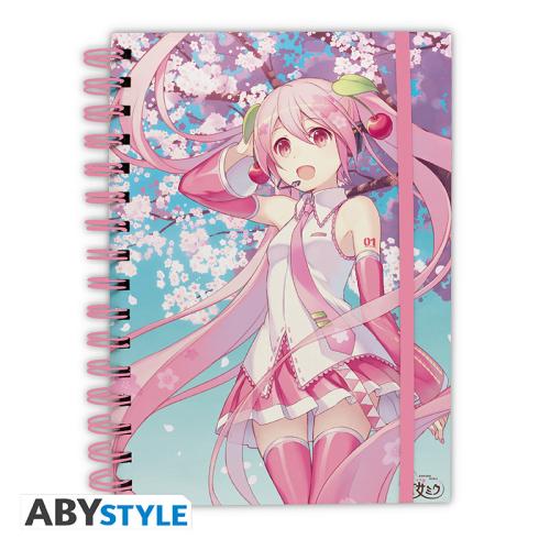 HATSUNE MIKU - Cherry blossoms - Notebook A5 Spiral 