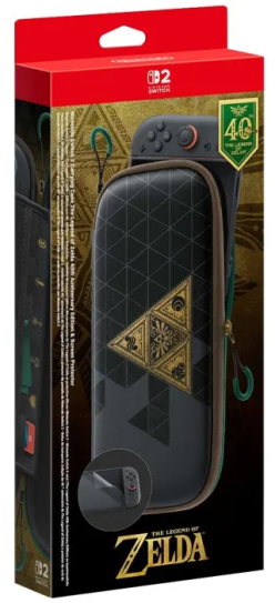 Nintendo Switch 2 Carrying Case & Screen Protector - The Legend of Zelda 40th Anniversary Edition