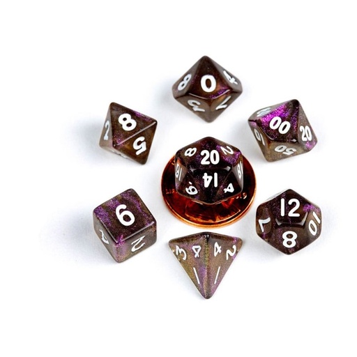 Mini Polyhedral Dice Set: Stardust Supervolcano