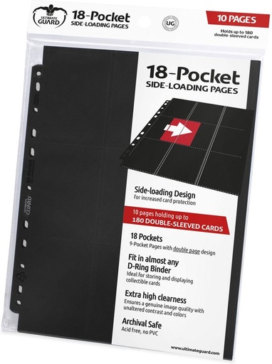 Ultimate Guard: 18-Pocket Pages Side-Loading (10) - Black