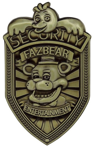 FNAF - Security Badge - Replica  Limited Edition "Antique Brass Ed"