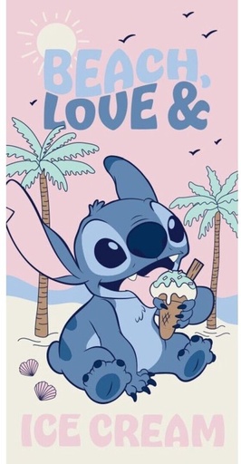 Lilo & Stitch Beach, Love & Ice Cream - Beach Towel 70x140cm