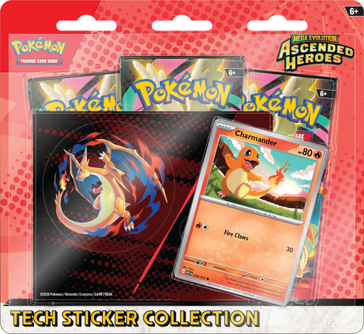 Pokémon Mega Evolution Ascended Heroes Tech Sticker Collection - Charmander