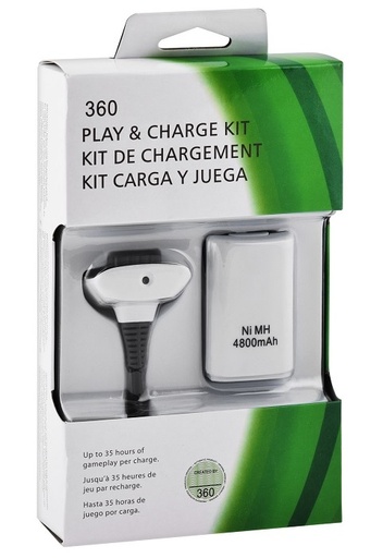Play & Charge Kit 4800mAH - White