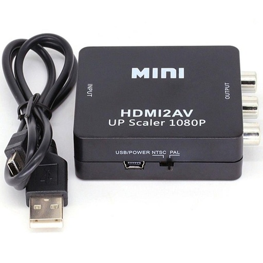 Budget HD Video Converter AV naar HDMI AV2HDMI-Zwart