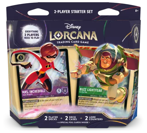 Disney Lorcana Wilds Unknown 2-Player Starter Set - Mrs. Incredible & Buzz Lightyear